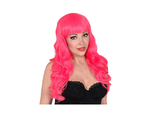 Neonowo różowa peruka Bella