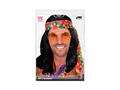Czarna peruka Hippie Dude z opaską