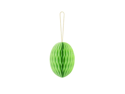 Dekoracja wisząca rozetka Jajko zielone - 12 cm - 1 szt.