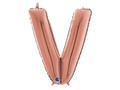 SuperShape Letter "V" Rose Gold Foil Balloon - 66 cm - 1 pc