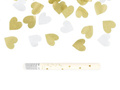 Shooting tube - gold and white hearts - 35 cm - 1 pc.