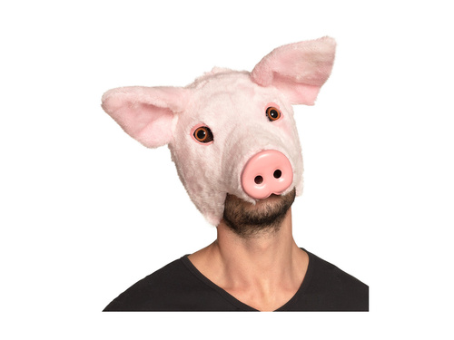 Maska pluszowa Świnia