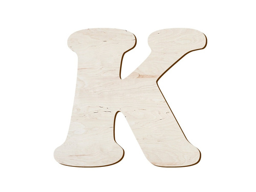 Wooden decoration letter K