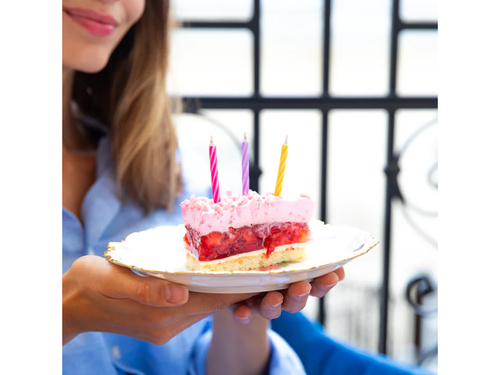 Birthday candles, colour mix - 12 pcs