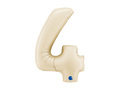 Balon foliowy cyfra 4 satynowy kremowy - 26" - 1 szt.
