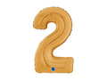 Balon foliowy cyfra 2 złoty - 26" - 1 szt.