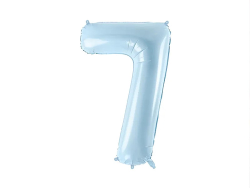 Number 7 Sky blue Foil Balloon - 72 cm - 1 pc