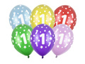 Latex balloons with number 1 - mix - 37 cm - 5 pcs.