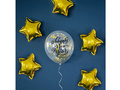 Transparent Happy New Year balloons from confetti - 30 cm - 5 pcs.
