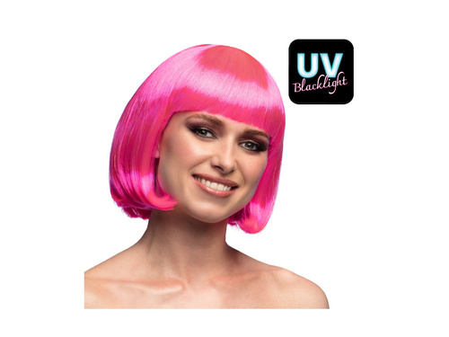 Peruka kabaretowa neonowa różowa