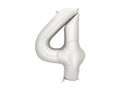Balon foliowy srebrna cyfra 4 - 86 cm - 1 szt.
