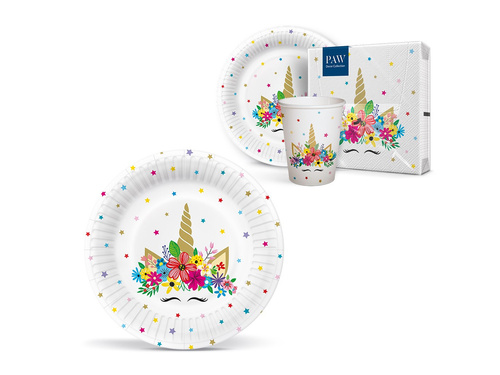Paper Plates Unicorn - 18 cm - 8 pcs