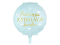 First Holy Communion blue foil balloon - 35 cm - 1 pc.