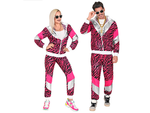 80s pink tiger shell suit
