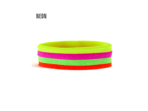 Neonowa wielokolorowa opaska sportowa na głowę