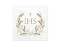 Serwetki komunijne IHS - 33 cm - 12 szt.