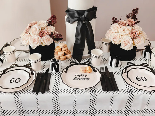 Paper plates ''Hello 60'' - 18 cm - 1 pcs.