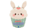 Balon foliowy Bunny Cupcake - 38x59 cm - 1 szt.