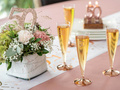 Champagne glasses for fiftieth birthday rose gold - 140 ml - 6 pcs.