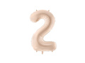 Number 2 Beige Foil Balloon - 72 cm - 1 pc