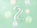 Balon foliowy zielony cyfra 2 - 72 cm - 1 szt.