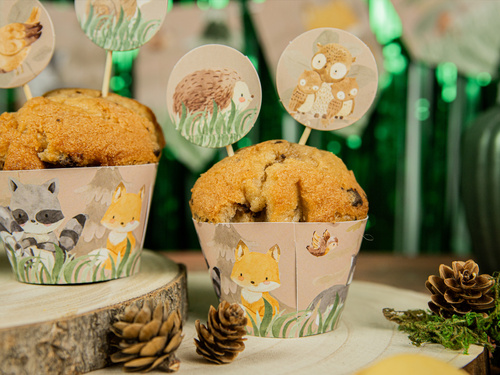 Cupcake liners Forest Animals - 6 pcs.