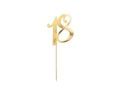 Cake topper for 18th birthday party gold - 20,5 cm - 1 pcs.