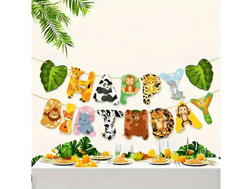 Baner urodzinowy Happy Birthday Safari -  500 cm - 1 szt.