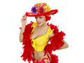 Yellow flower hair clip with glitter - 1 pc
