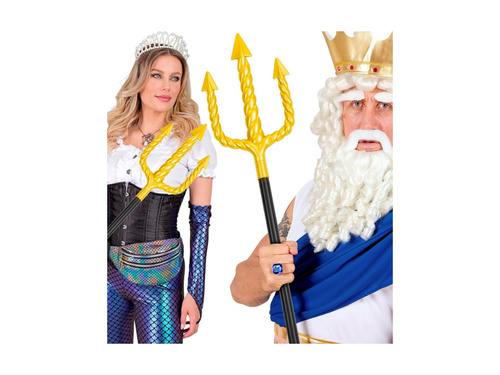 Składany złoty widły spiralne ze zwartym czarnym trzonkiem - 137 cm