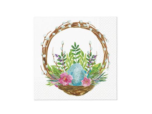 Easter napkins Basket with basil - 33 cm - 20 pcs.