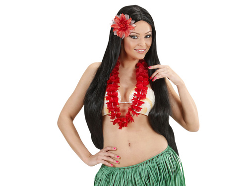 Red flower hair clip with glitter - 1 pc