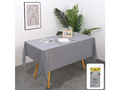 Grey foil tablecloth - 137 x 274 cm - 1 pc.