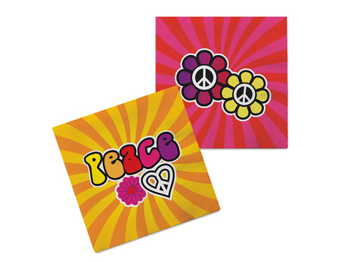 Paper napkins Hippie - 33 cm - 20 pcs