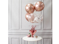 Stick balloon stand with decoration rose gold - 1 pc.