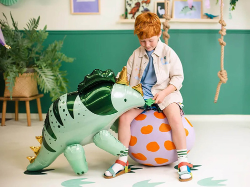 3D Triceratops green foil balloon - 93 x 49 cm - 1 pc.