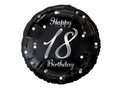 Foil balloon for 18th birthday party with silver print - 45 cm - 1 pc.