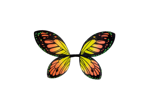 Czarno–pomarańczowo–żółte skrzydła motyla dla dzieci 66×38 cm