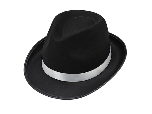 Kapelusz gangstera czarny - 1 szt.