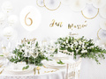 Organza white with gold dots - 36 cm x 9 m.