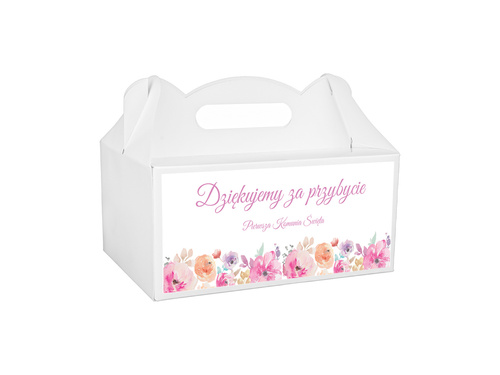 Decorative cake box white - 6 pc