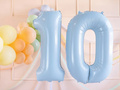 Number 0 Sky blue Foil Balloon - 72 cm - 1 pc