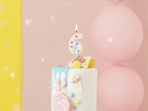 Candle no 6 - 1 pc