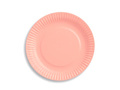 Light pink paper plates - 18 cm - 6 pcs.