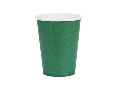Kubeczki papierowe zielone - 250 ml - 6 szt.