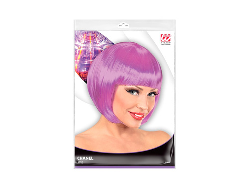 Karmazynowa (magenta) peruka Chanel
