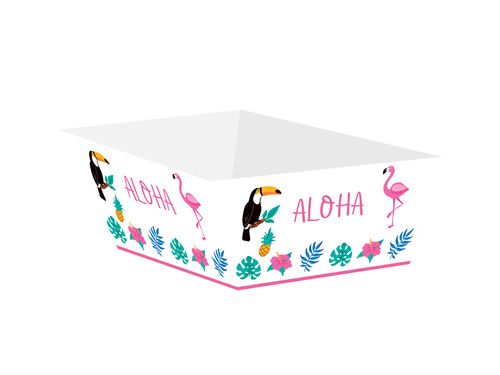 Pudełka na chipsy Aloha Party - 4 szt.