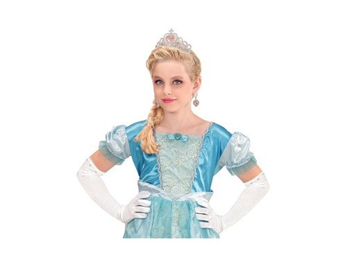 Długie białe satynowe rękawiczki - dla dzieci