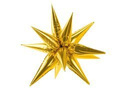 Balon foliowy Gwiazda złota 3D - 95 cm - 1 szt.
