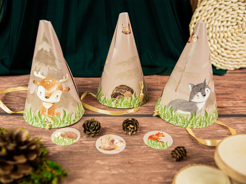 Paper caps Forest Animals - 6 pcs.